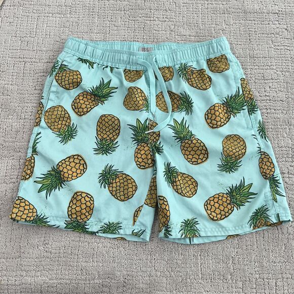 Trinity Collective Swim Shorts Mens Medium Mesh Lined Pineapple Graphic* - Picture 1 of 12